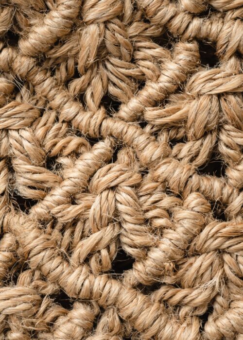 Gros plan sur un fil de sisal tressé