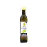 Une bouteille d'Huile Vierge de 25 cl d'huile d'olive vierge sur fond blanc.