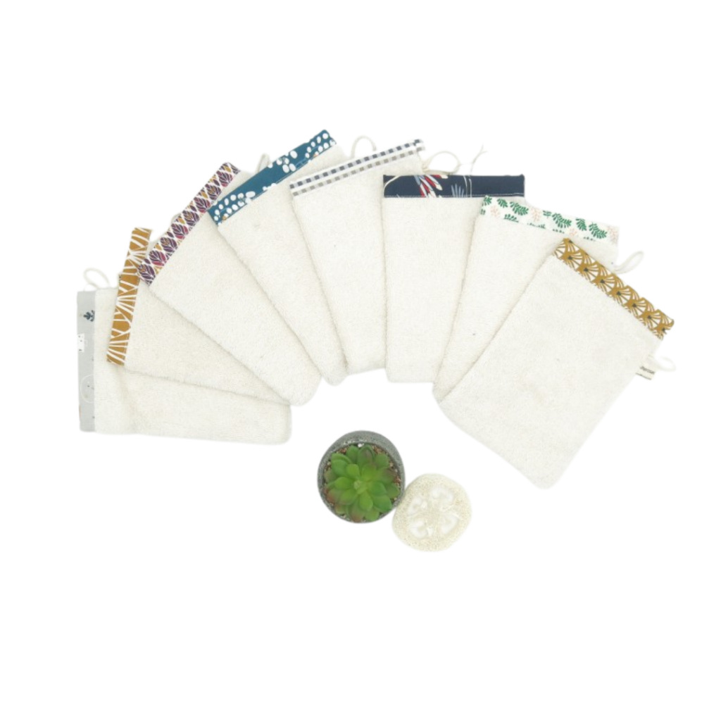 gant de toilette en coton bio, cadeau bienvenue hotel