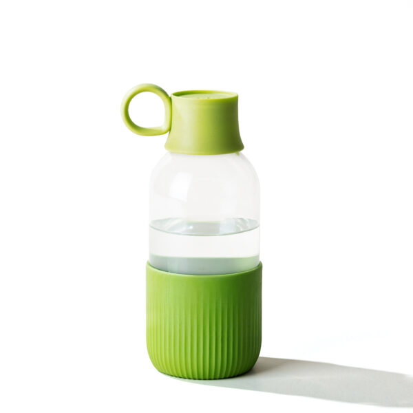 Gourde en verre recyclé avec bouchon bioplastique - 500 ml