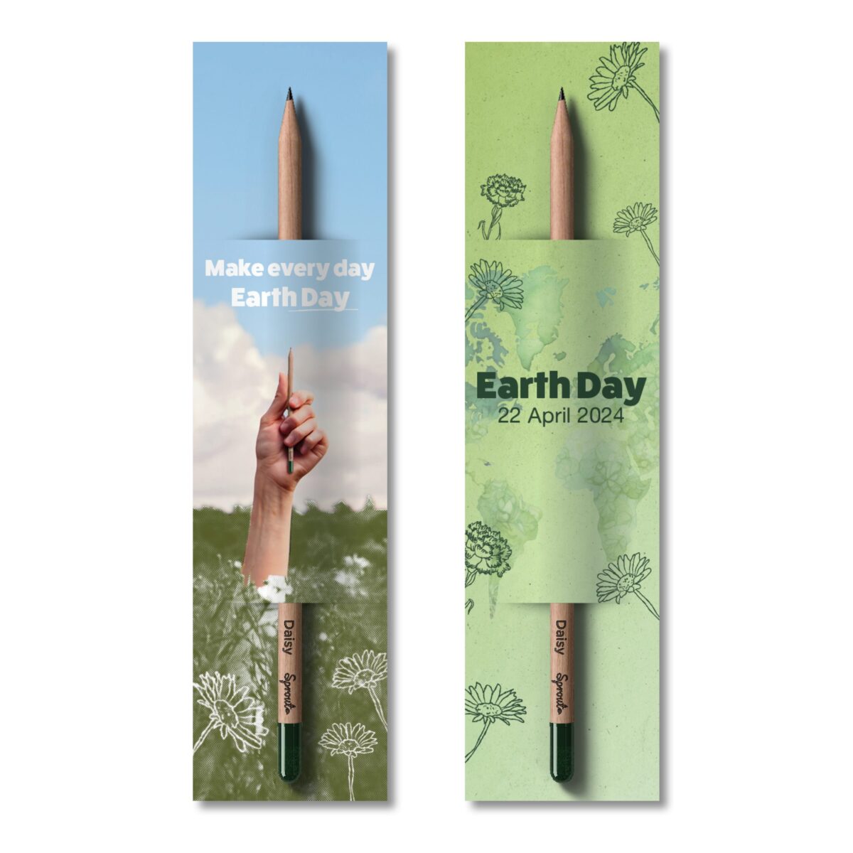 deux exemples de personnalisation de blister pour des crayons à planter