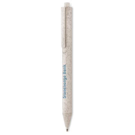 Stylo à bille en paille de blé personnalisable – vue 2