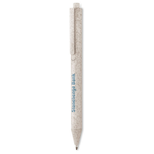 Stylo à bille en paille de blé personnalisable – vue 2