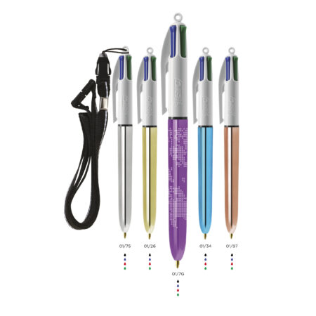 Stylo à Bille Bic - 4 couleurs Shine