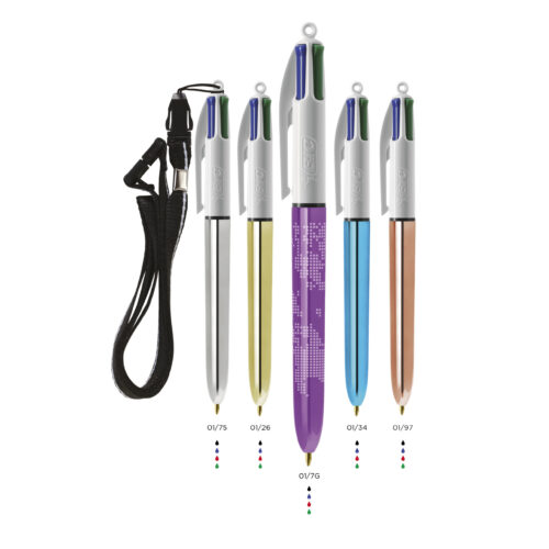 Stylo à Bille Bic - 4 couleurs Shine