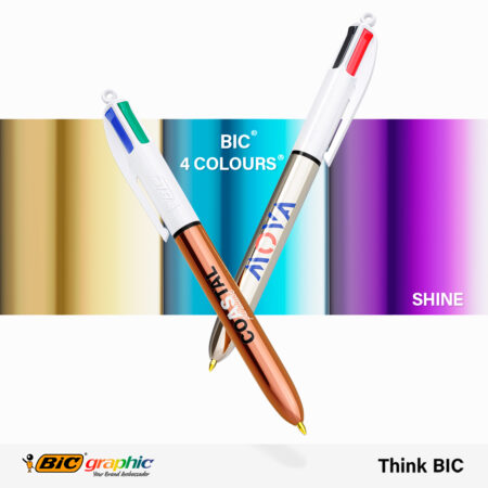 Stylo à Bille Bic - 4 couleurs Shine – vue 2