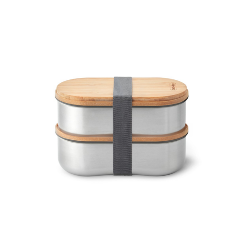 Lunch box bento 2 étages en acier inoxydable personnalisable