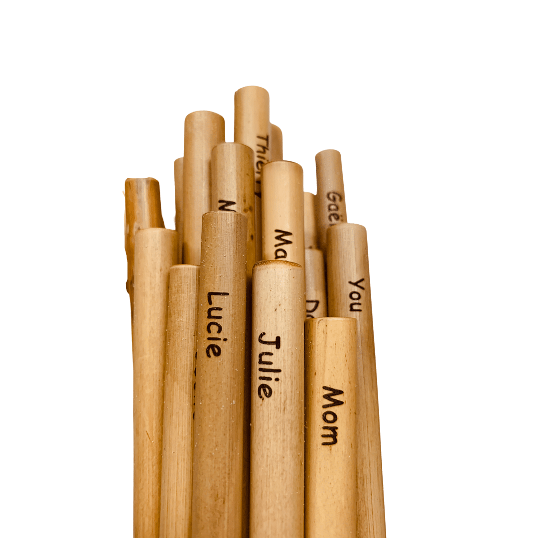 Paille en bambou personnalisable française et écologique