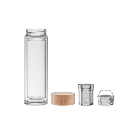 Gourde en verre avec infuseur à thé personnalisable – vue 2
