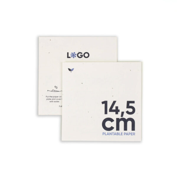 Carte carrée en papier ensemencé personnalisable