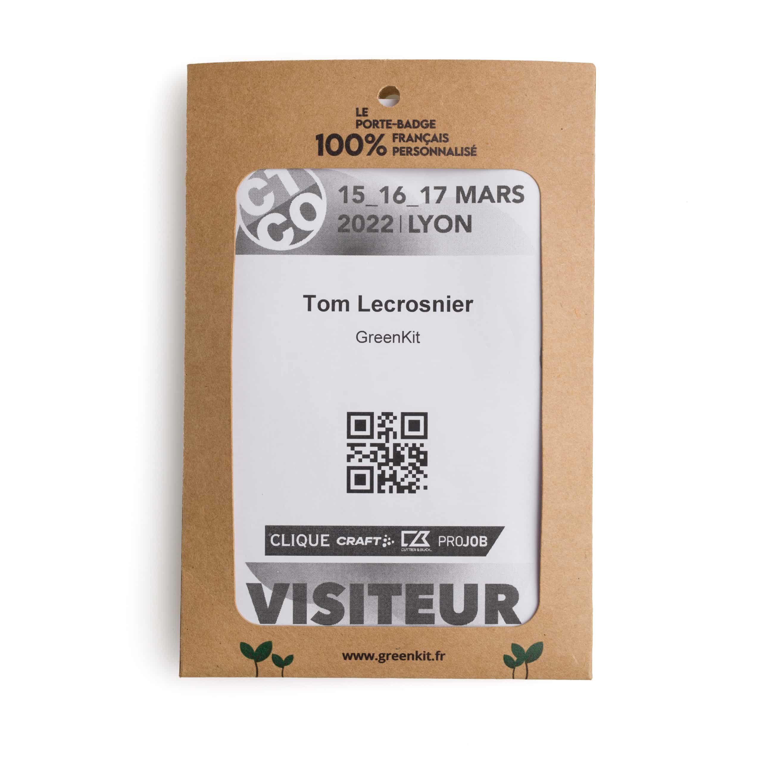 Badge porte-carte avec papier ensemencé - Made in Europe