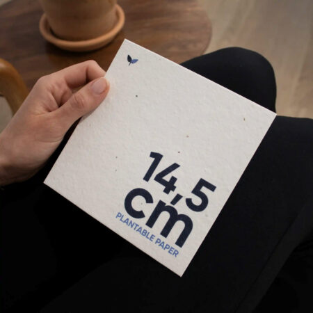 Carte carrée en papier ensemencé personnalisable – vue 2
