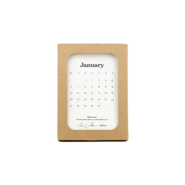 Calendrier personnalisable en papier ensemencé