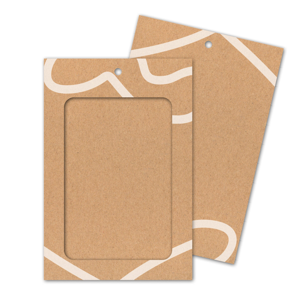 porte badge personnalisé Porte-badge en <strong data-start="269" data-end="294">carton kraft 300 g/m²</strong> au format <strong data-start="305" data-end="311">A6</strong>, dimensions extérieures 11 x 16,5 cm, fenêtre intérieure 8 x 12 cm. Léger avec un poids de 5 g. Personnalisable par <strong data-start="433" data-end="464">impression numérique quadri</strong> sur recto et verso. <strong>Délais de livraison :</strong> Sans personnalisation : 3 à 5 jours ouvrés Avec personnalisation : 5 à 10 jours ouvrés <strong></strong>  