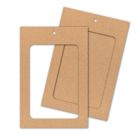 Porte-Badge A6 en Carton Kraft 300g/m² - Français, Éco-Responsable et Personnalisable