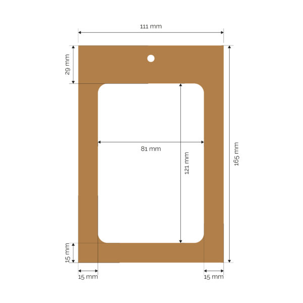 porte badge personnalisé Porte-badge en <strong data-start="269" data-end="294">carton kraft 300 g/m²</strong> au format <strong data-start="305" data-end="311">A6</strong>, dimensions extérieures 11 x 16,5 cm, fenêtre intérieure 8 x 12 cm. Léger avec un poids de 5 g. Personnalisable par <strong data-start="433" data-end="464">impression numérique quadri</strong> sur recto et verso. <strong>Délais de livraison :</strong> Sans personnalisation : 3 à 5 jours ouvrés Avec personnalisation : 5 à 10 jours ouvrés <strong></strong>  