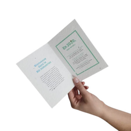 Carte pliante à planter personnalisable