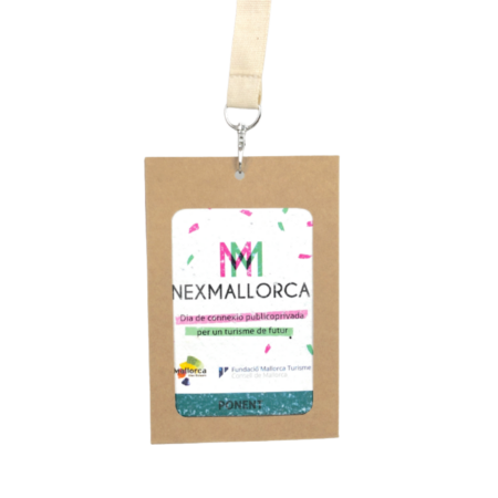 laniere en coton bio écologique pour vos porte carte lors de salons, séminaires etc