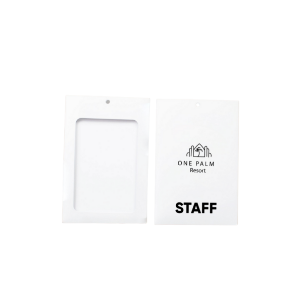 porte badge en papier fsc kraft personnalisable