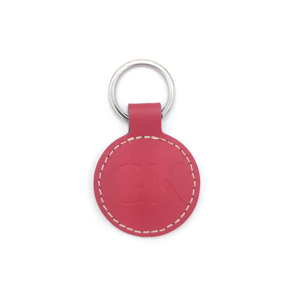 Porte-clés en cuir recyclé personnalisable fabriqué en France