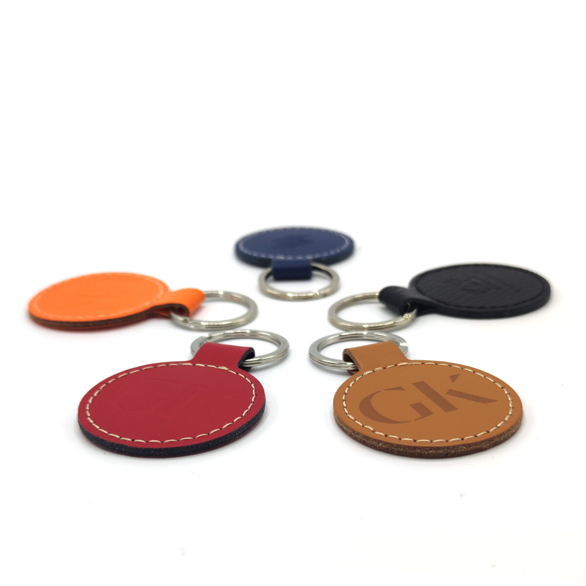Porte-clés en cuir recyclé personnalisable fabriqué en France