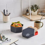 Lunchbox fabriquée en France, en matière végétale à base de canne à sucre
