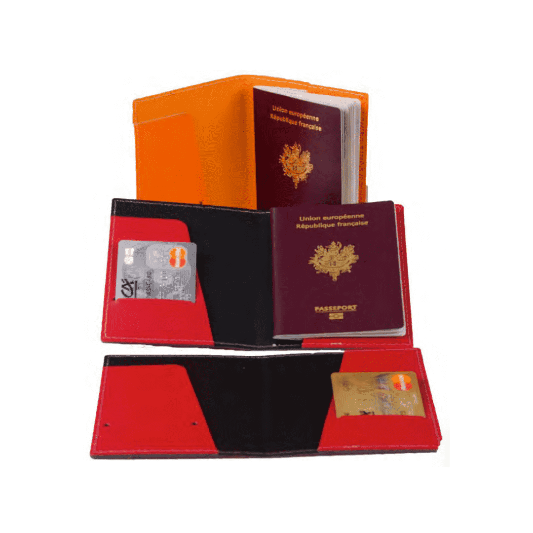 étuis à passeport en cuir recyclé fabriqué en france et personnalisable