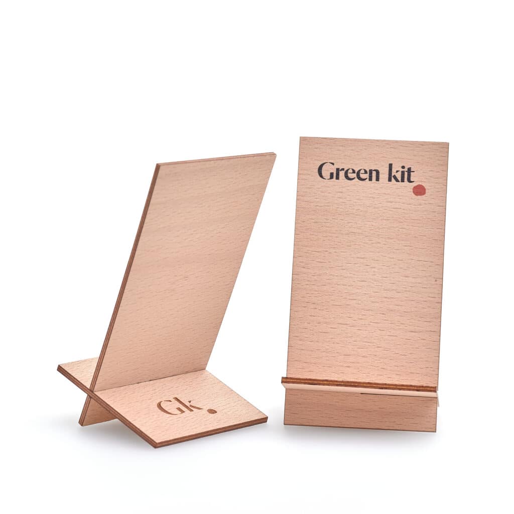 Support de cartes de visites en bois fabriqué en France | GreenKit