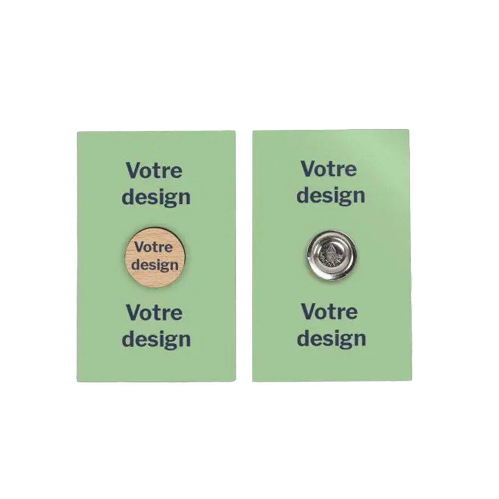 Badge en bois avec aimant - GK20212 - Greenkit, cadeaux d'entreprise et goodies écoresponsables et écologiques