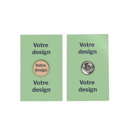 Badge en bois avec aimant - GK20212 - Greenkit, cadeaux d'entreprise et goodies écoresponsables et écologiques
