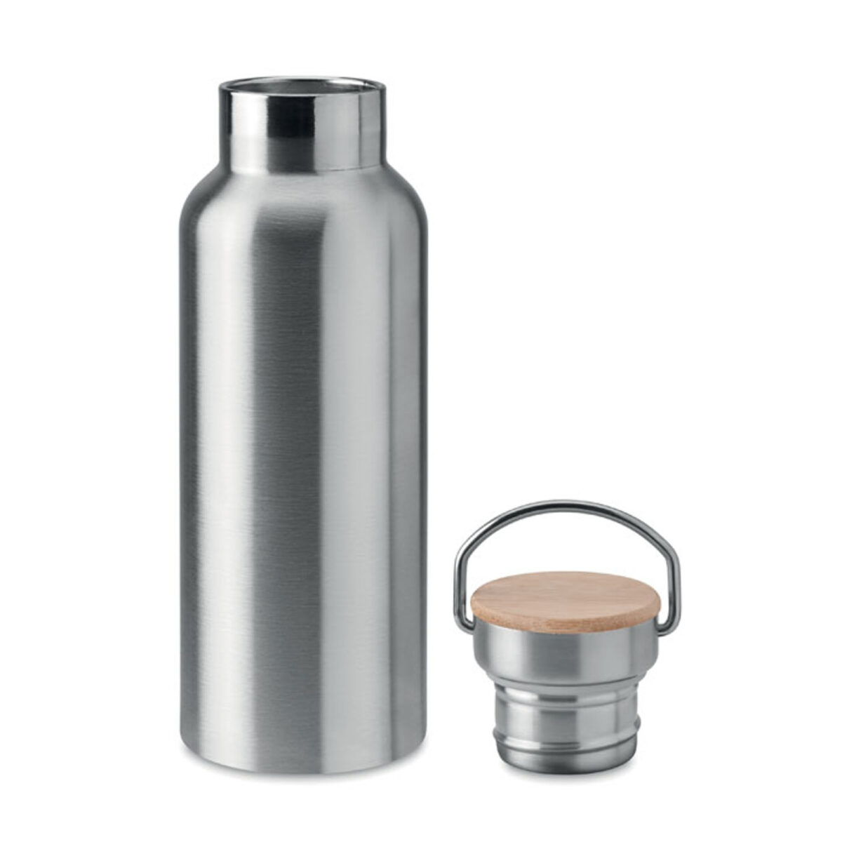 Gourde Isotherme en Acier Inoxydable avec Poignée 500ml Gourde en acier inoxydable. Contenance : 500 ml. Dimensions : 7 x 21 cm. Poids : 273 g. Personnalisation : sérigraphie circulaire (1 couleur), gravure laser, impression numérique 360° (quadri), gravure laser 360°. Zones de marquage : 120 x 200 mm, 80 x 40 mm, 142 x 229 mm. Couleur : Noir, Bleu, Rouge, Blanc, Vert, Orange, Bleu clair, Gris. Origine : Hors-Europe.