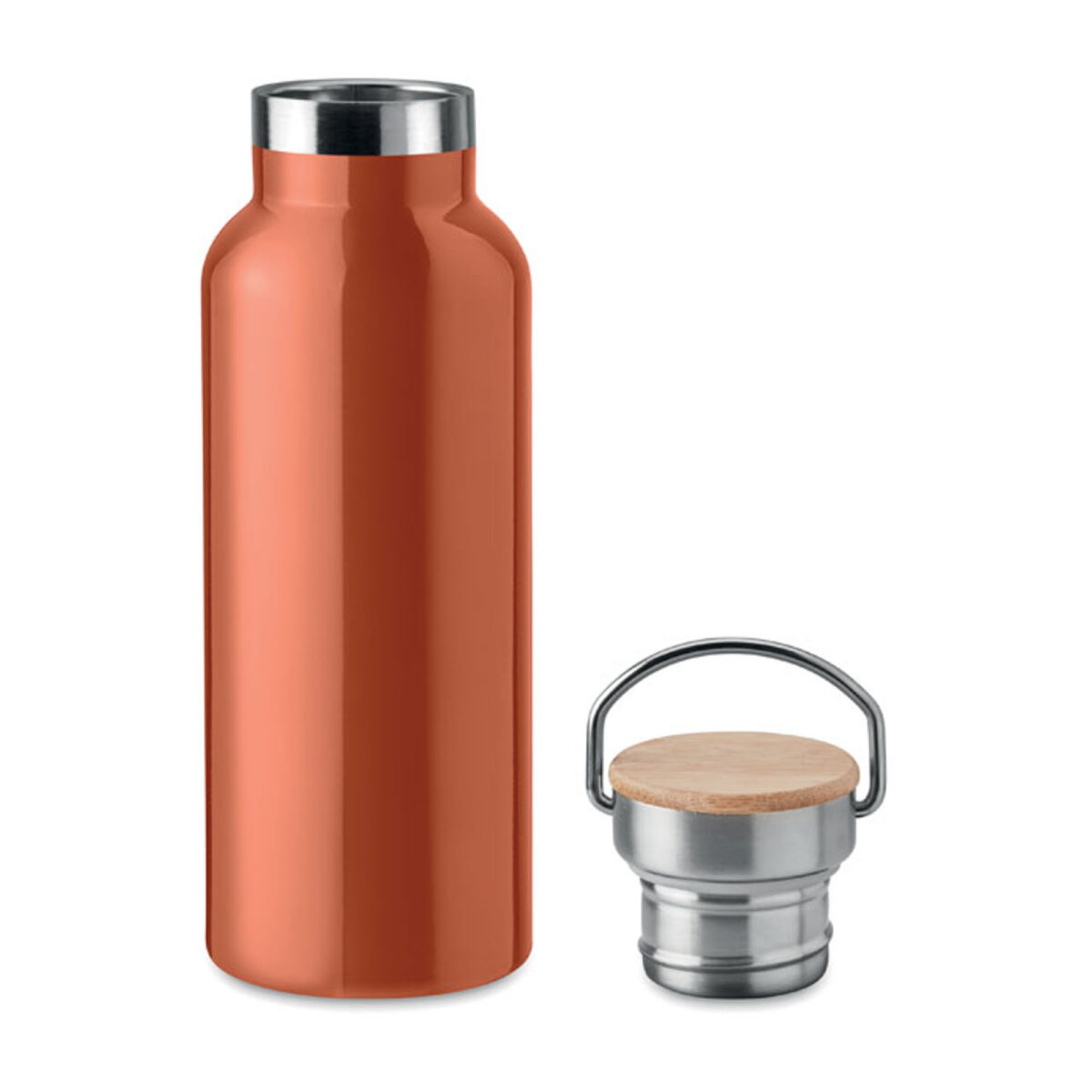 Gourde Isotherme en Acier Inoxydable avec Poignée 500ml Gourde en acier inoxydable. Contenance : 500 ml. Dimensions : 7 x 21 cm. Poids : 273 g. Personnalisation : sérigraphie circulaire (1 couleur), gravure laser, impression numérique 360° (quadri), gravure laser 360°. Zones de marquage : 120 x 200 mm, 80 x 40 mm, 142 x 229 mm. Couleur : Noir, Bleu, Rouge, Blanc, Vert, Orange, Bleu clair, Gris. Origine : Hors-Europe.