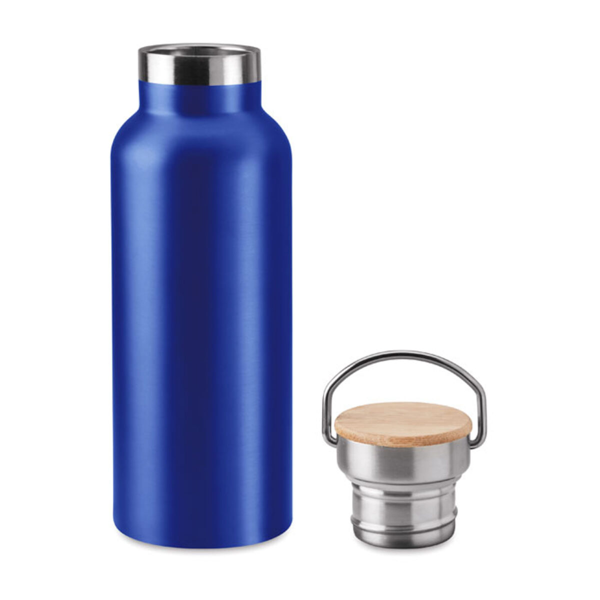 Gourde Isotherme en Acier Inoxydable avec Poignée 500ml Gourde en acier inoxydable. Contenance : 500 ml. Dimensions : 7 x 21 cm. Poids : 273 g. Personnalisation : sérigraphie circulaire (1 couleur), gravure laser, impression numérique 360° (quadri), gravure laser 360°. Zones de marquage : 120 x 200 mm, 80 x 40 mm, 142 x 229 mm. Couleur : Noir, Bleu, Rouge, Blanc, Vert, Orange, Bleu clair, Gris. Origine : Hors-Europe.