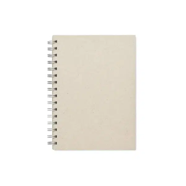 GK20244 Carnet de notes en papier d'herbe à spirale, 100% personnalisable