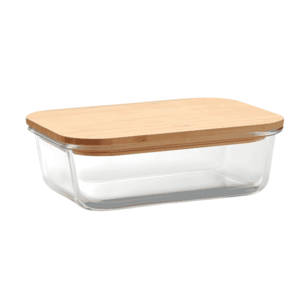 Lunchbox en verre avec couvercle bambou