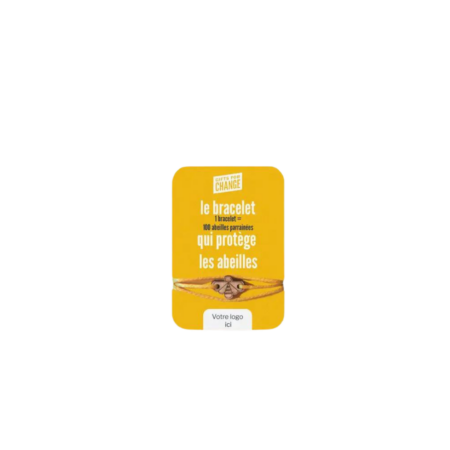 Bracelet Manifesto Abeilles en bois personnalisable et français