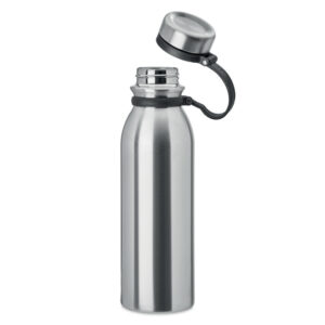 Bouteiller en acier inoxydable à double paroi avec poignée en silicone ouvert