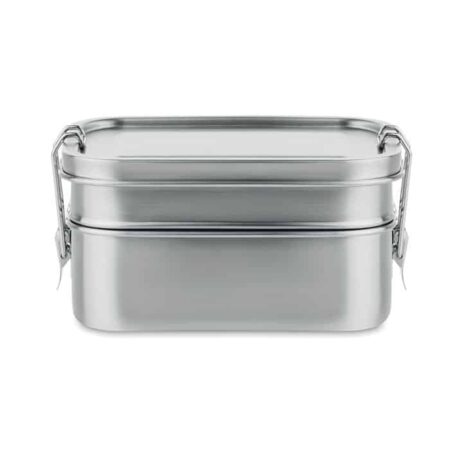 Lunchbox en acier inoxydable à 2 étages personnalisable – vue 2