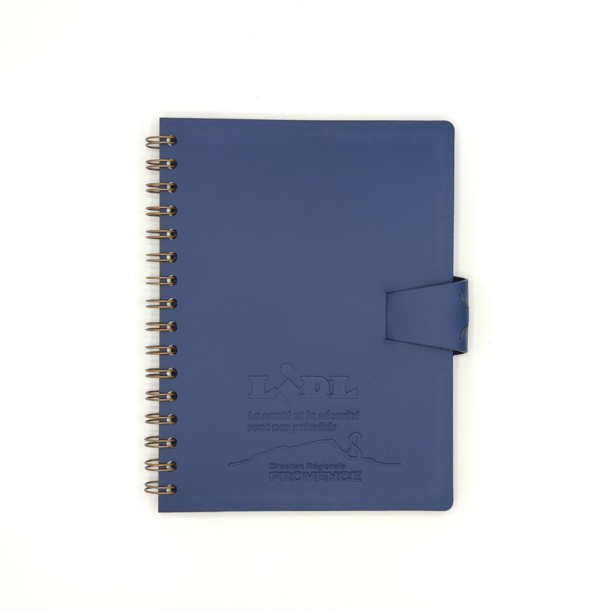 Carnet à spirales en cuir recyclé fabrication française