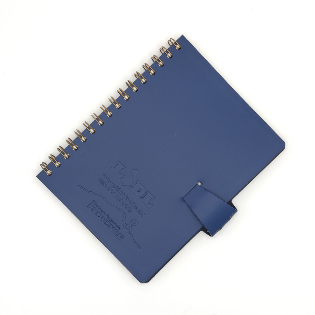 Carnet à spirales en cuir recyclé fabrication française