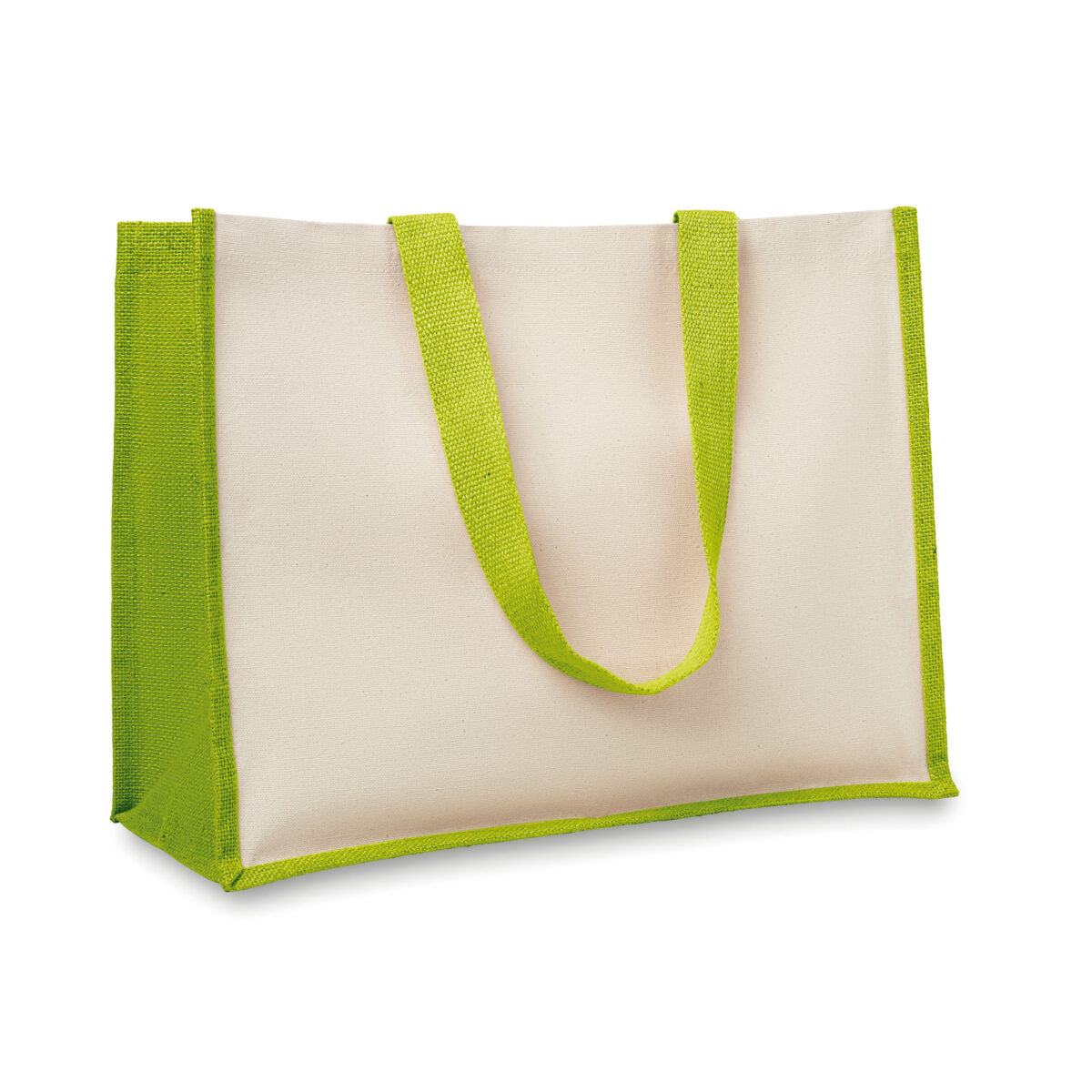 Sac en Toile de Jute Personnalisable Sac en toile de jute. Dimensions : 42 x 19 x 33 cm. Poids : 230 g. Personnalisation : sérigraphie (1 couleur), transfert numérique (quadri). Zone de marquage : 230 x 300 mm. Matière : 100% toile de jute. Couleur : Rouge, Bleu, Noir, Jaune, Écru. Origine : Hors-Europe.