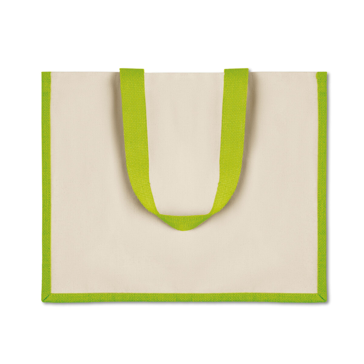 Sac en Toile de Jute Personnalisable Sac en toile de jute. Dimensions : 42 x 19 x 33 cm. Poids : 230 g. Personnalisation : sérigraphie (1 couleur), transfert numérique (quadri). Zone de marquage : 230 x 300 mm. Matière : 100% toile de jute. Couleur : Rouge, Bleu, Noir, Jaune, Écru. Origine : Hors-Europe.