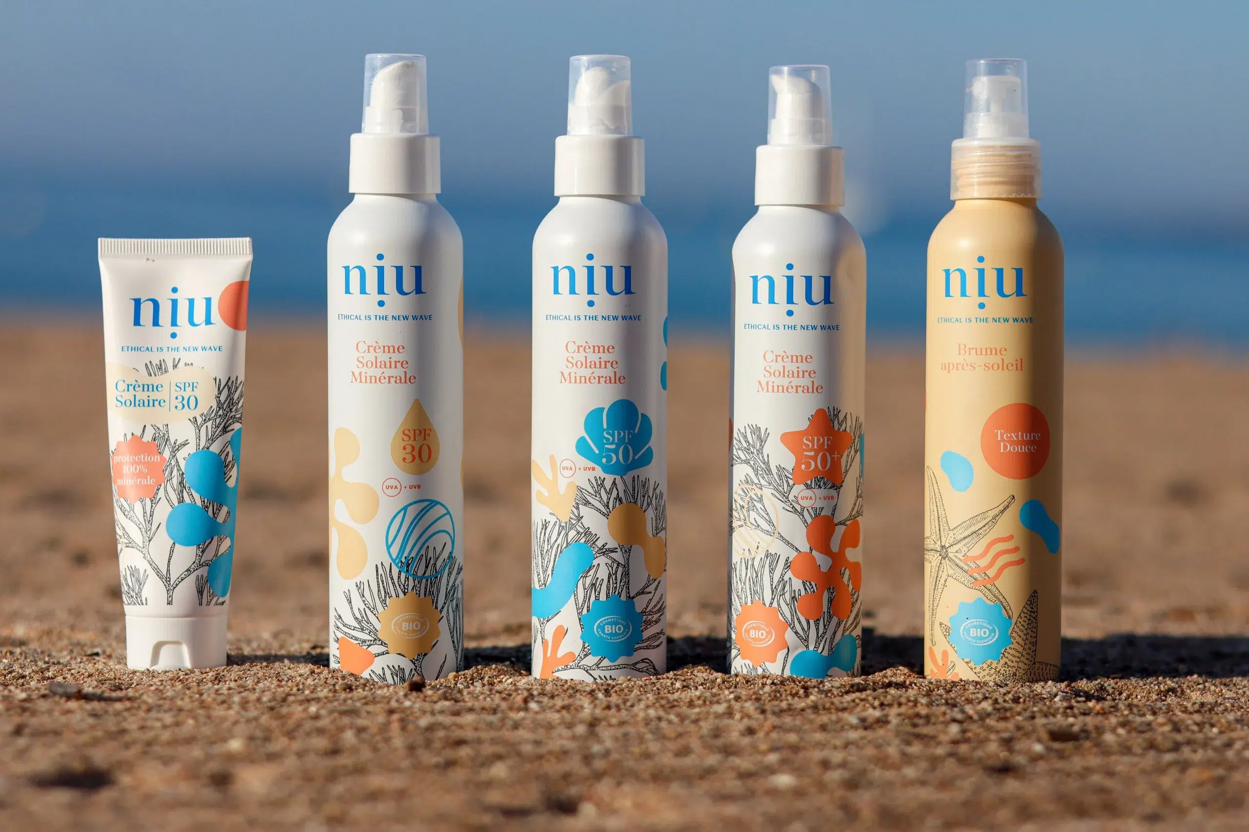 crème solaire spf30 bio sur la plage