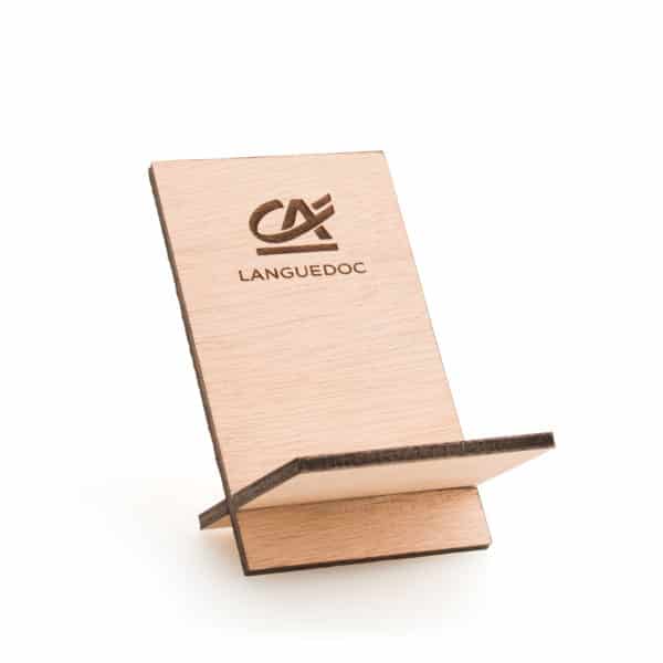 Support cartes de visites bois