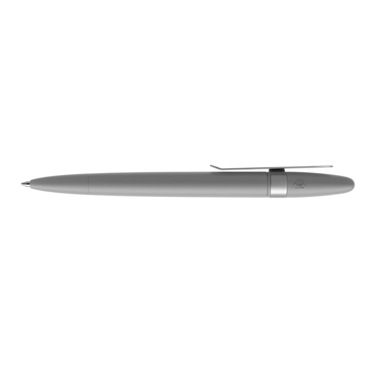 Stylo à bille à <strong data-start="263" data-end="283">système pivotant</strong>, corps en <strong data-start="294" data-end="319">plastique ABS recyclé</strong> (100 % pour les versions noire et blanche, 50 % pour les autres couleurs), agrafe en métal. Existe en version <strong data-start="430" data-end="439">Shell</strong> avec <strong data-start="445" data-end="477">30 % de coquillages recyclés</strong>. Dimensions 14,3 × 1,5 cm, poids 0,015 kg. Personnalisation par <strong data-start="542" data-end="572">sérigraphie 1 à 4 couleurs</strong>, zone de marquage 10 × 25 mm.