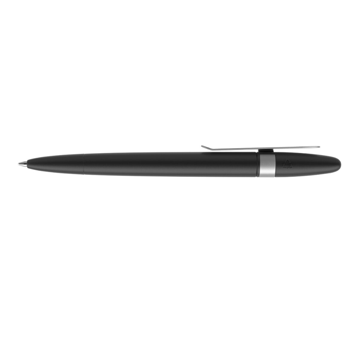 Stylo à bille à <strong data-start="263" data-end="283">système pivotant</strong>, corps en <strong data-start="294" data-end="319">plastique ABS recyclé</strong> (100 % pour les versions noire et blanche, 50 % pour les autres couleurs), agrafe en métal. Existe en version <strong data-start="430" data-end="439">Shell</strong> avec <strong data-start="445" data-end="477">30 % de coquillages recyclés</strong>. Dimensions 14,3 × 1,5 cm, poids 0,015 kg. Personnalisation par <strong data-start="542" data-end="572">sérigraphie 1 à 4 couleurs</strong>, zone de marquage 10 × 25 mm.