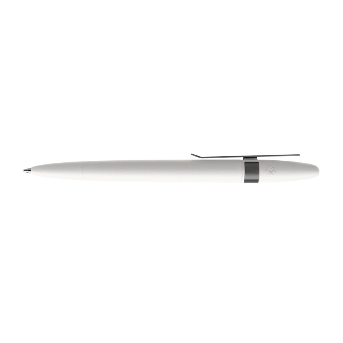 Stylo à bille à <strong data-start="263" data-end="283">système pivotant</strong>, corps en <strong data-start="294" data-end="319">plastique ABS recyclé</strong> (100 % pour les versions noire et blanche, 50 % pour les autres couleurs), agrafe en métal. Existe en version <strong data-start="430" data-end="439">Shell</strong> avec <strong data-start="445" data-end="477">30 % de coquillages recyclés</strong>. Dimensions 14,3 × 1,5 cm, poids 0,015 kg. Personnalisation par <strong data-start="542" data-end="572">sérigraphie 1 à 4 couleurs</strong>, zone de marquage 10 × 25 mm.