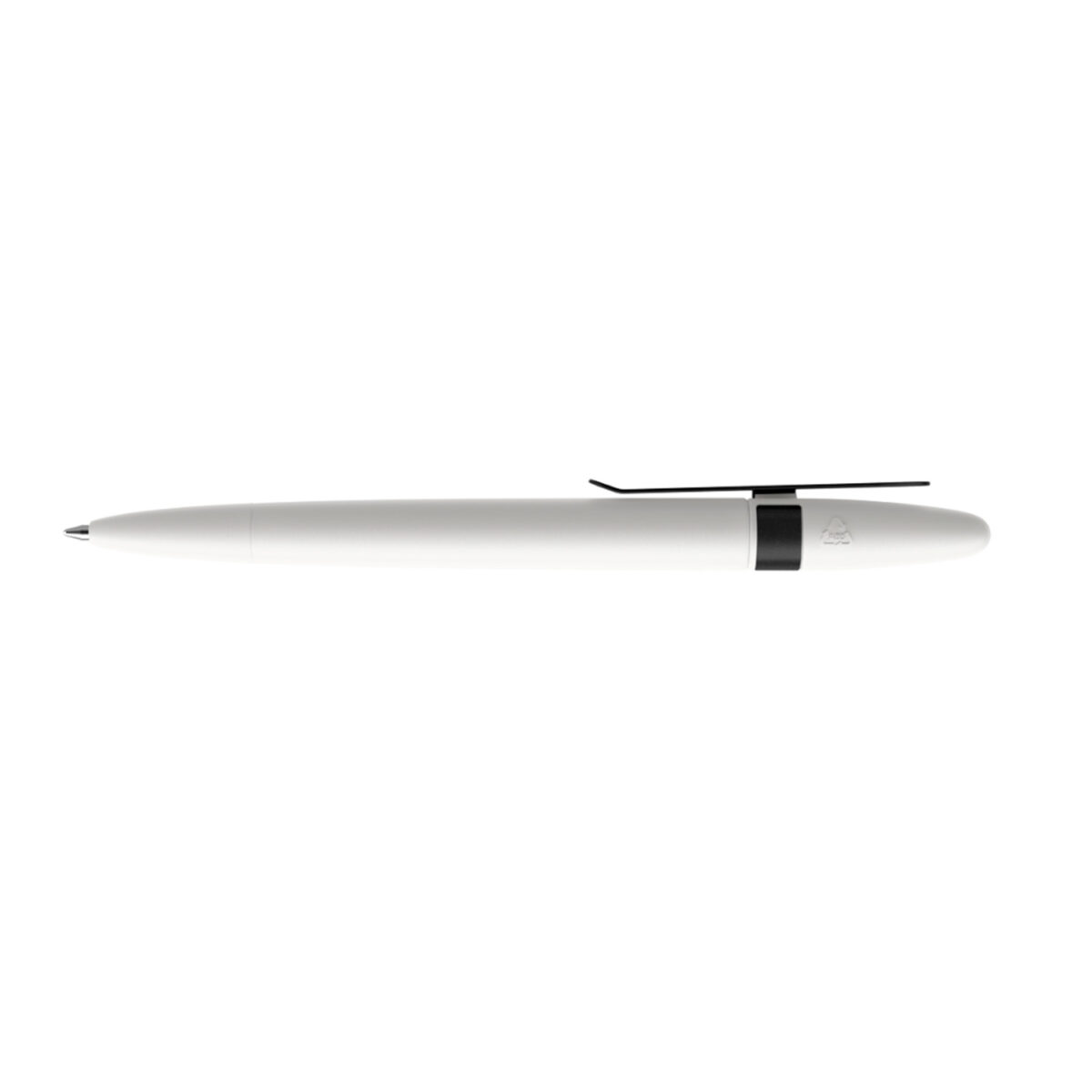 Stylo à bille à <strong data-start="263" data-end="283">système pivotant</strong>, corps en <strong data-start="294" data-end="319">plastique ABS recyclé</strong> (100 % pour les versions noire et blanche, 50 % pour les autres couleurs), agrafe en métal. Existe en version <strong data-start="430" data-end="439">Shell</strong> avec <strong data-start="445" data-end="477">30 % de coquillages recyclés</strong>. Dimensions 14,3 × 1,5 cm, poids 0,015 kg. Personnalisation par <strong data-start="542" data-end="572">sérigraphie 1 à 4 couleurs</strong>, zone de marquage 10 × 25 mm.