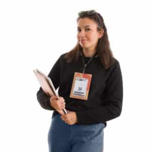 porte badge A6 en kraft, personnalisable et français