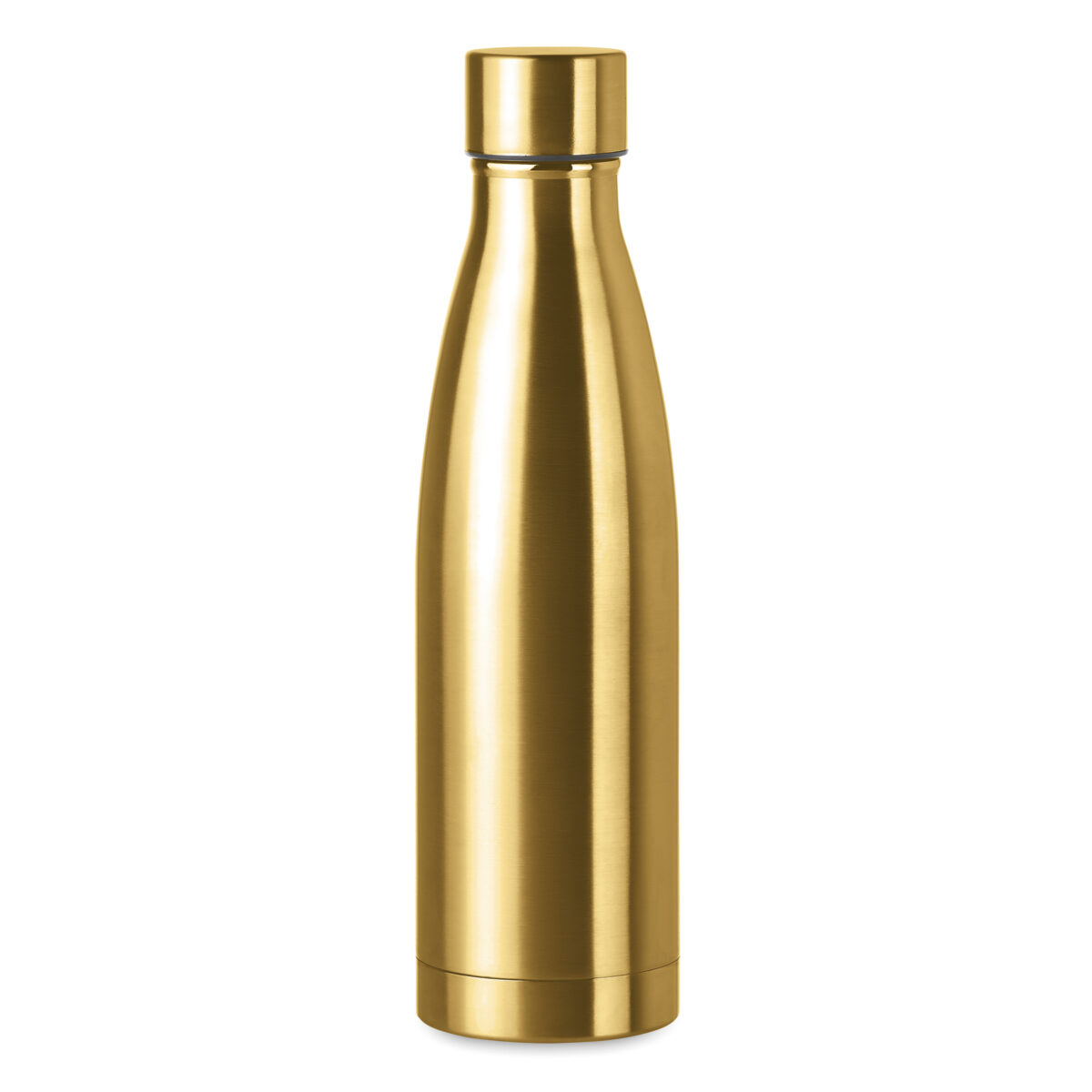 Gourde Isotherme en Acier Inoxydable 500ml Gourde en acier inoxydable. Contenance : 500 ml. Dimensions : 7 x 25,5 cm. Poids : 253 g. Personnalisation : impression numérique (quadri), sérigraphie circulaire (1 couleur), gravure laser 360°, gravure laser. Zones de marquage : 110 x 220 mm, 90 x 200 mm, 110 x 222 mm, 60 x 30 mm. Couleur : Noir, Argent, Or mat, Bleu, Rouge, Blanc, Vert, Orange. Origine : Hors-Europe.